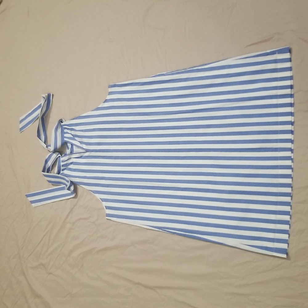J. CREW Blue and White Striped Dress - Picture 3 of 5